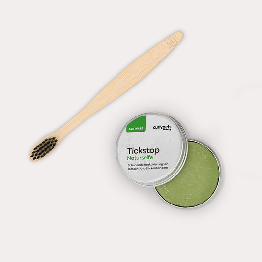 Tickstop schonende Reaktivierung / Naturseife + Waschbürste